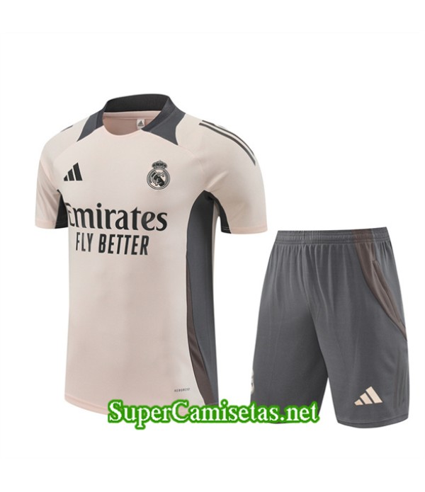 Tailandia Camiseta Kit De Entrenamiento Real Madrid Niño Albaricoque 2024 2025