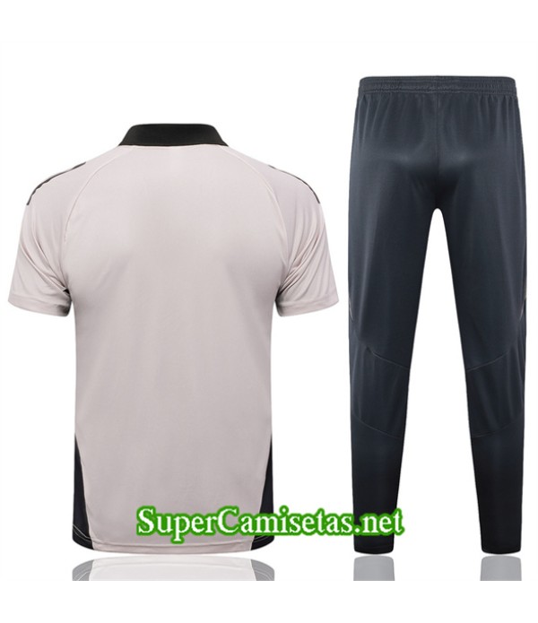 Tailandia Camiseta Kit De Entrenamiento Real Madrid Polo Gris 2024 2025