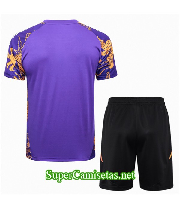 Tailandia Camiseta Kit De Entrenamiento Real Madrid Púrpura 2024 2025