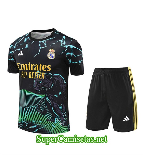 Tailandia Camiseta Kit De Entrenamiento Real Madrid Negro 2024 2025