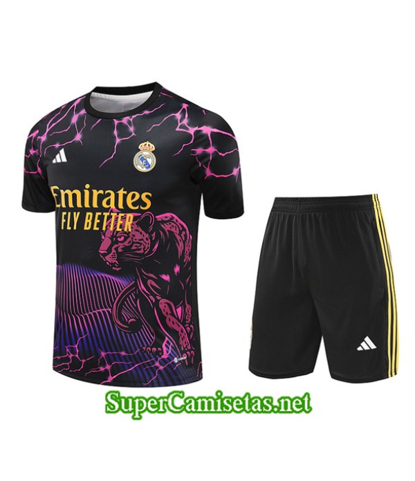 Tailandia Camiseta Kit De Entrenamiento Real Madrid Negro 2024 2025