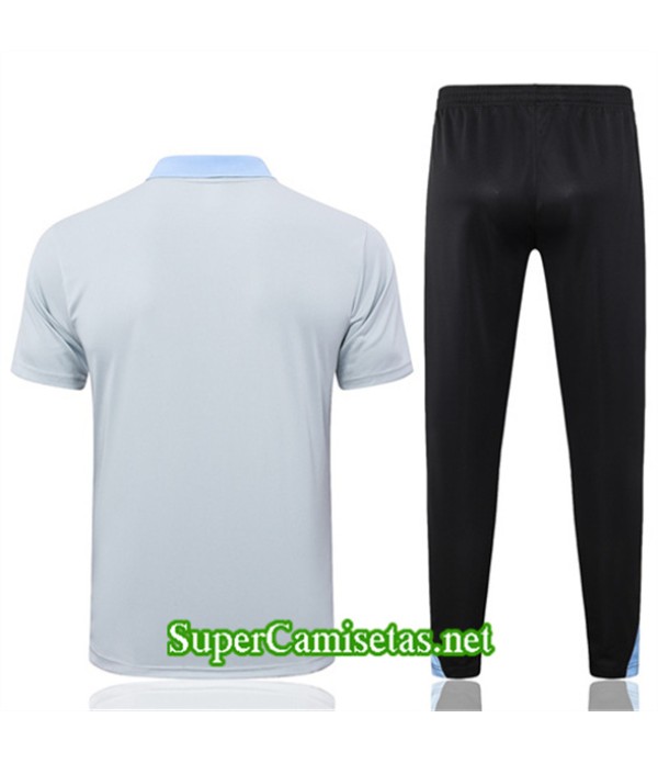 Tailandia Camiseta Kit De Entrenamiento Tottenham Hotspur Polo Gris Claro 2024 2025