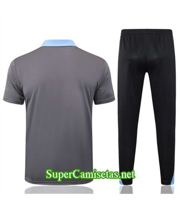 Tailandia Camiseta Kit De Entrenamiento Tottenham Hotspur Polo Gris Oscuro 2024 2025