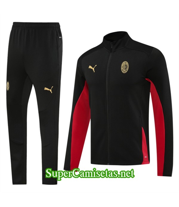 Tailandia Chaqueta Chándal Ac Milan Negro 2024 20...