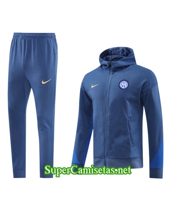 Tailandia Chaqueta Chándal Inter Milan Sombrero Azul Claro 2024 2025