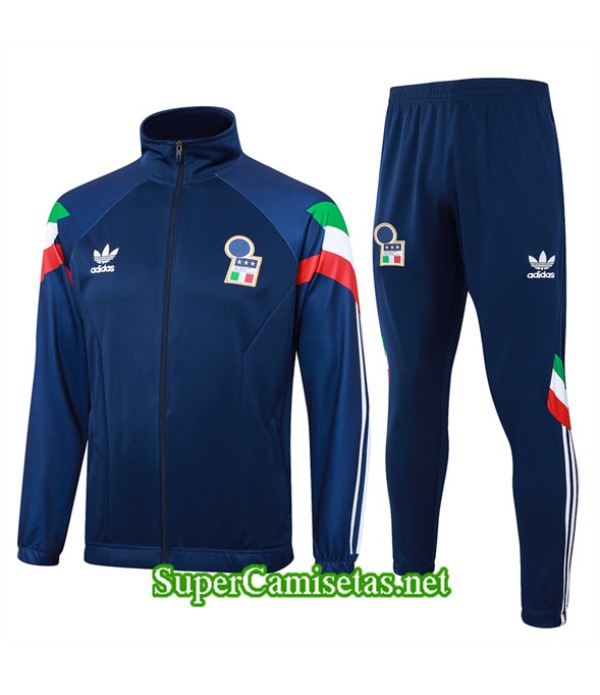 Tailandia Chaqueta Chándal Italia Azul Marino 2024 2025