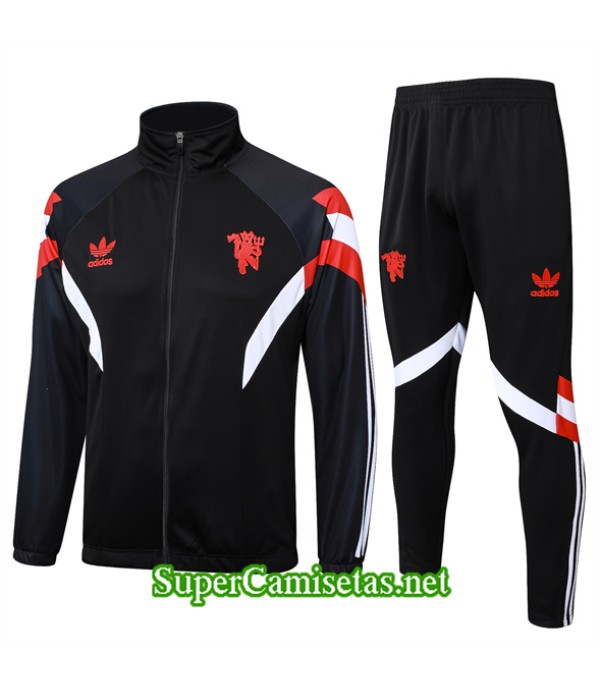 Tailandia Chaqueta Chándal Manchester United Negro 2024 2025