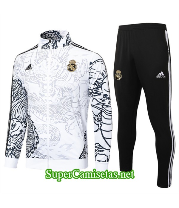 Tailandia Chaqueta Chándal Real Madrid Blanco 2024 2025