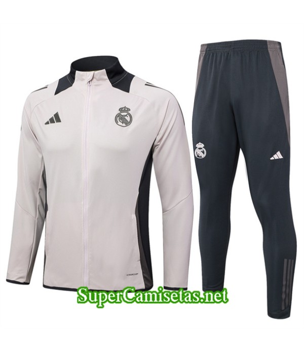 Tailandia Chaqueta Chándal Real Madrid Gris Claro...