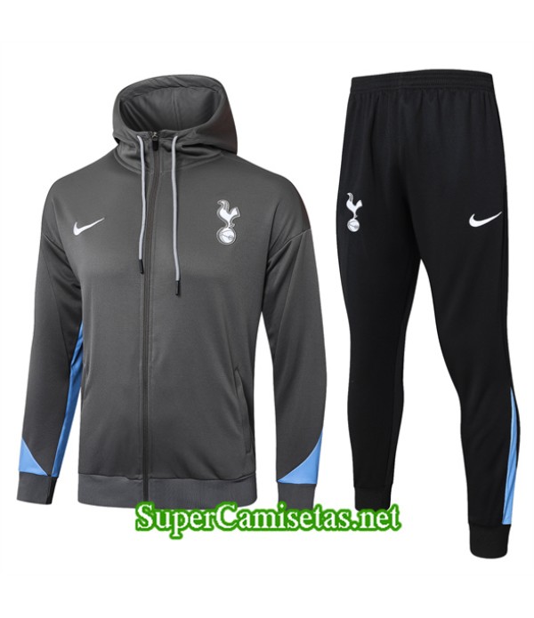 Tailandia Chaqueta Chándal Tottenham Hotspur Sombrero Gris 2024 2025