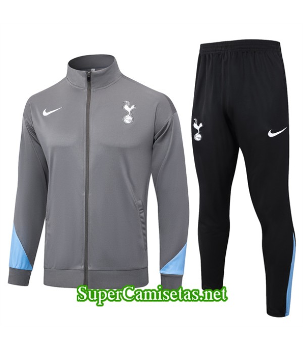 Tailandia Chaqueta Chándal Tottenham Hotspur Gris Oscuro 2024 2025