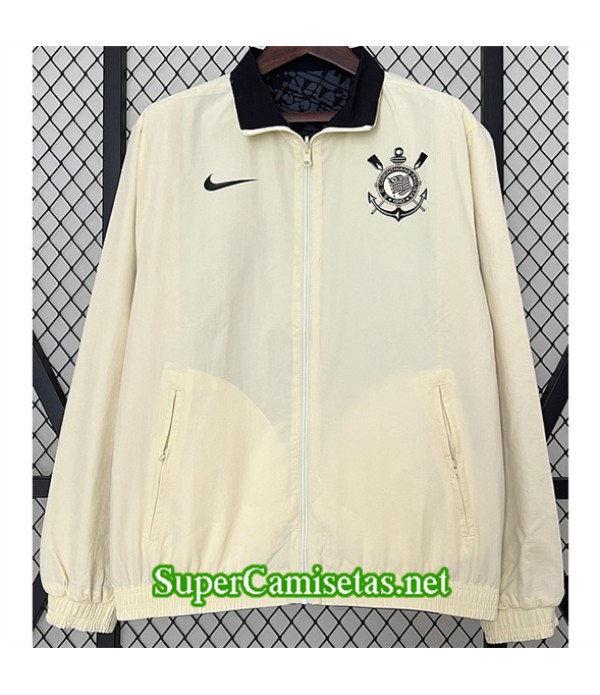 Tailandia Chaqueta Cortavientos Reversible Corinthians Blanco 2024 2025