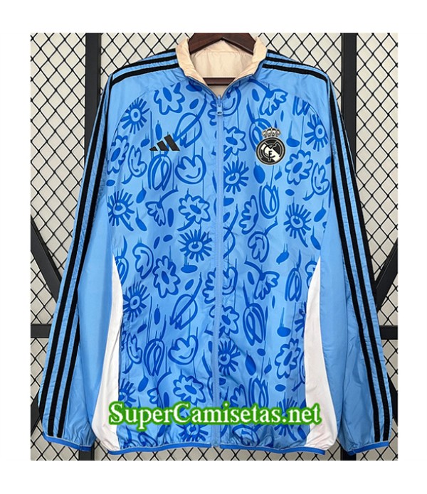 Tailandia Chaqueta Cortavientos Reversible Real Madrid Azul 2024 2025