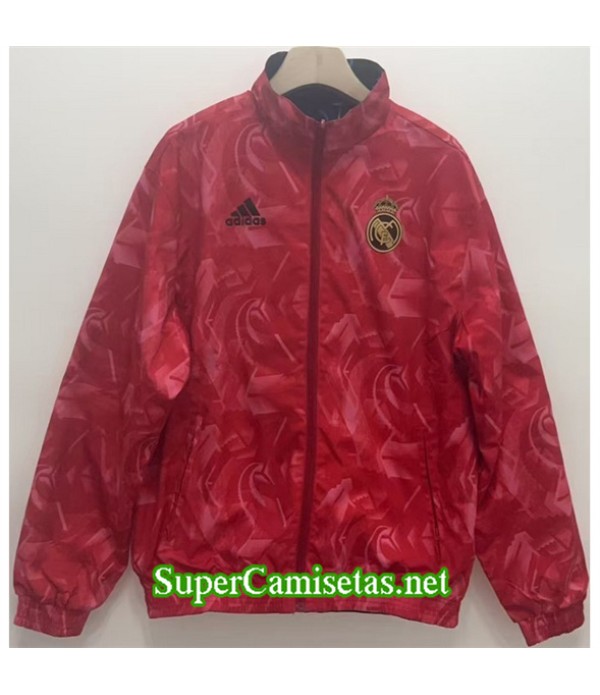 Tailandia Chaqueta Cortavientos Reversible Real Madrid Rojo 2024 2025