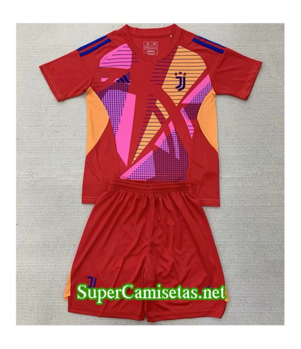 Tailandia Equipacion Camiseta Juventus Niño Portero Rojo 2024 2025