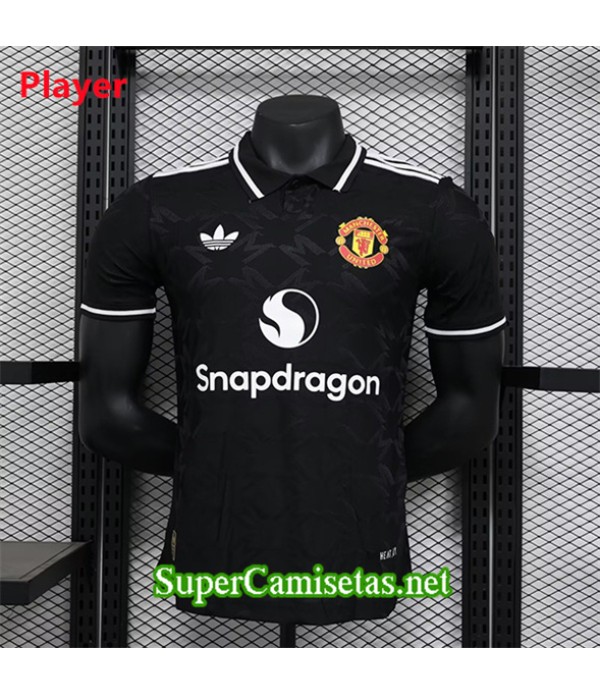 Tailandia Equipacion Camiseta Manchester United Player Edición Especial Negro 2024 2025