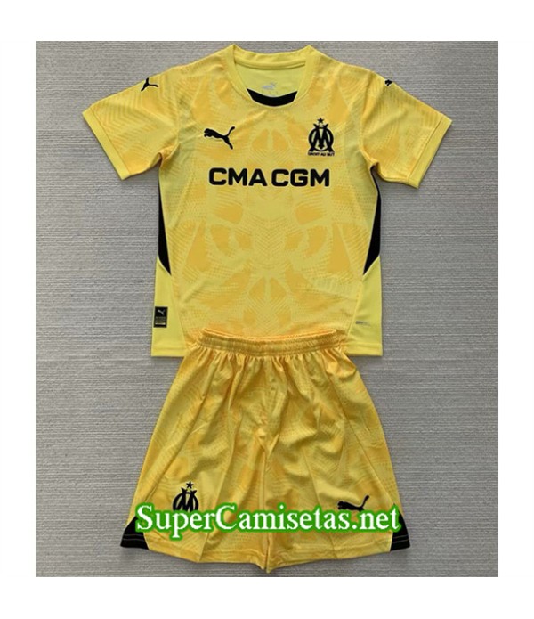 Tailandia Equipacion Camiseta Marsella Niño Portero Amarillo 2024 2025