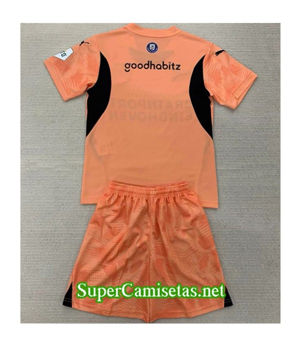 Tailandia Equipacion Camiseta Psv Eindhoven Niño Portero Naranja 2024 2025