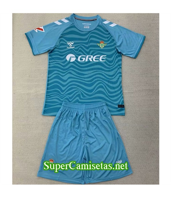 Tailandia Equipacion Camiseta Real Betis Niño Portero Azul 2024 2025