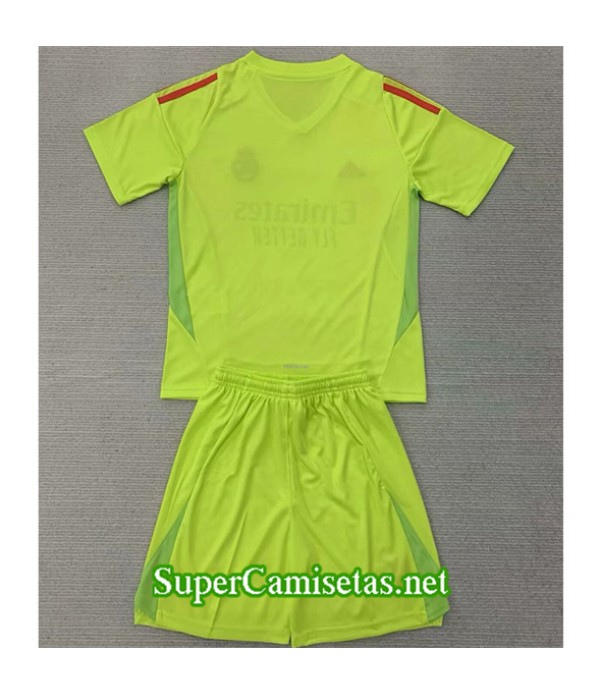 Tailandia Equipacion Camiseta Real Madrid Niño Portero Verde 2024 2025