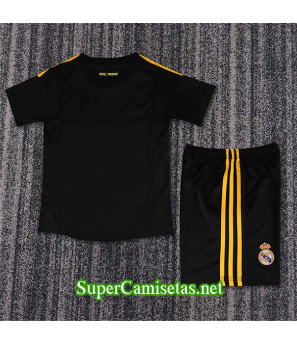 Tailandia Equipacion Camiseta Real Madrid Niño Portero Negro 2011 12