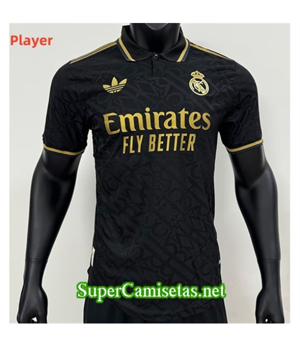 Tailandia Equipacion Camiseta Real Madrid Player Pre Match Negro 2024 2025