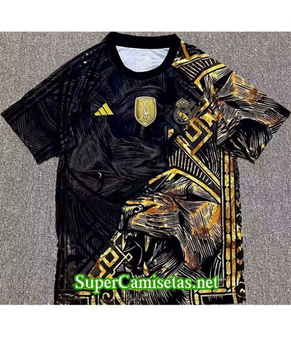 Tailandia Equipacion Camiseta Real Madrid Training Negro/amarillo 2024 2025