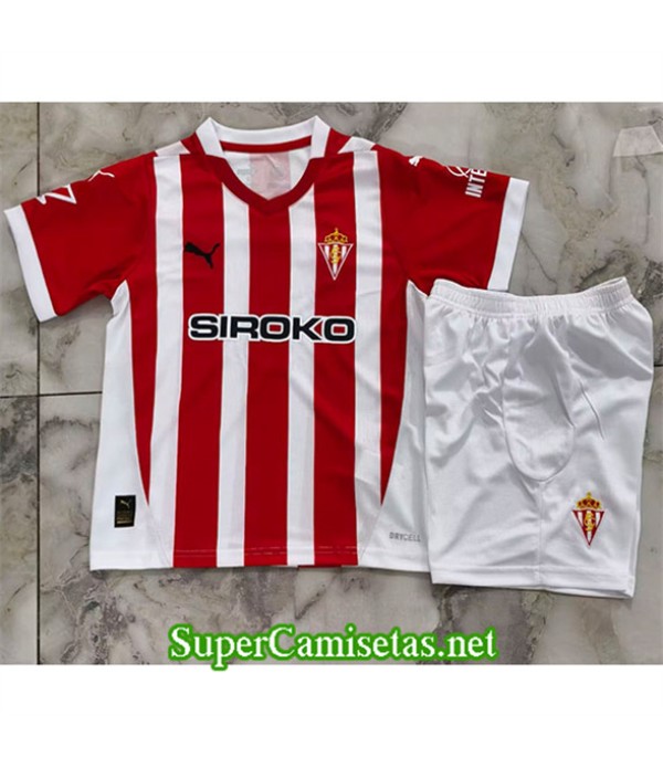 Tailandia Primera Equipacion Camiseta Sporting Gijon Niño 2024 2025