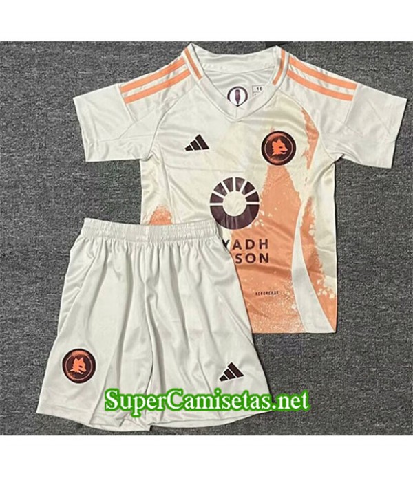 Tailandia Segunda Equipacion Camiseta As Roma Niño 2024 2025