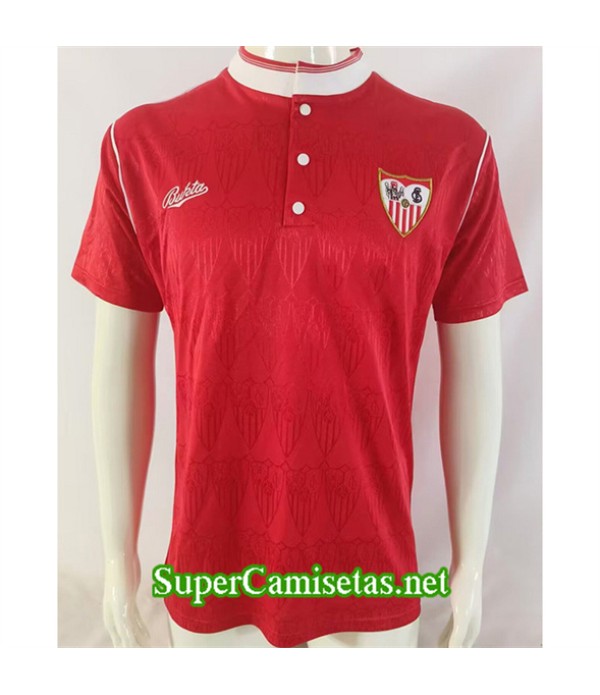 Tailandia Segunda Equipacion Camiseta Sevilla Red 1991 92