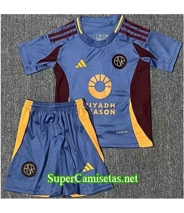 Tailandia Tercera Equipacion Camiseta As Roma Niño 2024 2025