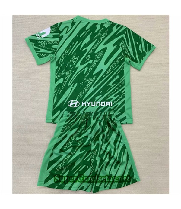 Tailandia Atletico De Madrid Niño Portero Verde 2024 2025