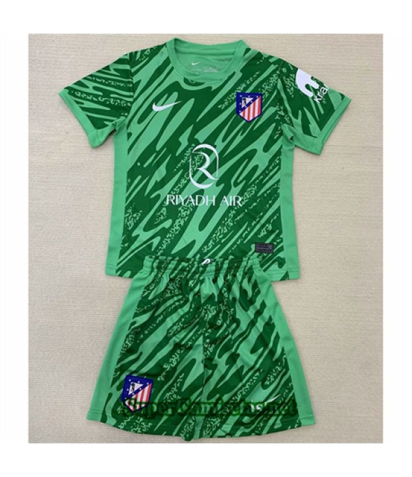 Tailandia Atletico De Madrid Niño Portero Verde 2024 2025