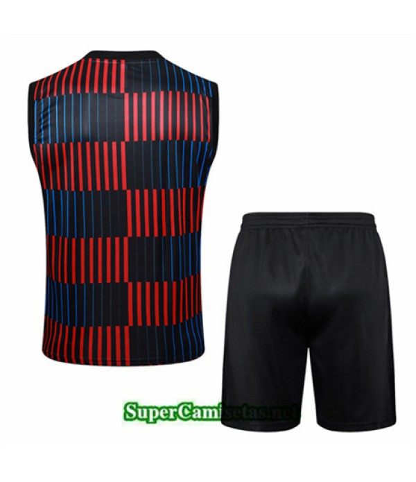 Tailandia Camiseta Kit De Entrenamiento Barcelona Sin Mangas Negro 2024 2025