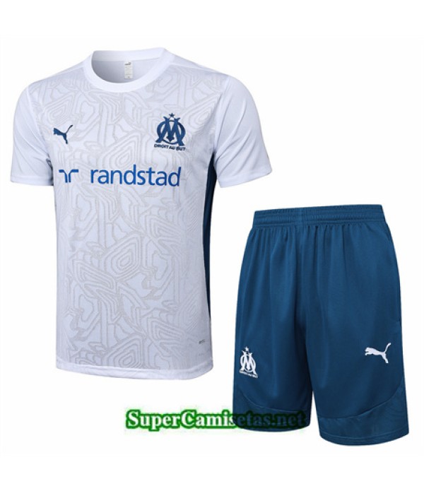 Tailandia Camiseta Kit De Entrenamiento Marsella Blanco 2024 2025
