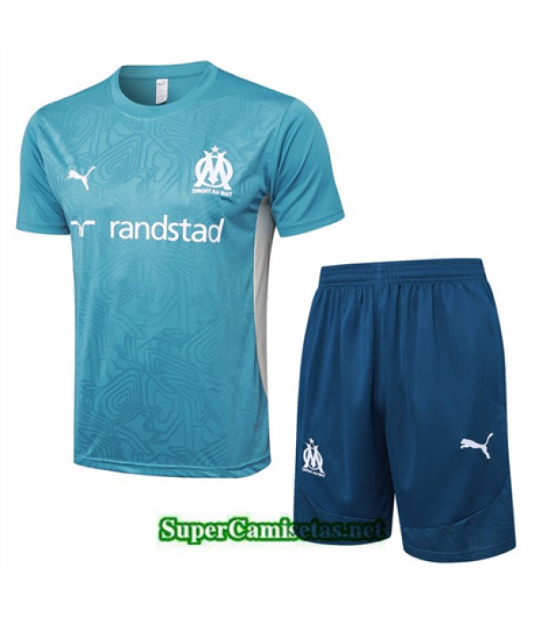 Tailandia Camiseta Kit De Entrenamiento Marsella Azul 2024 2025