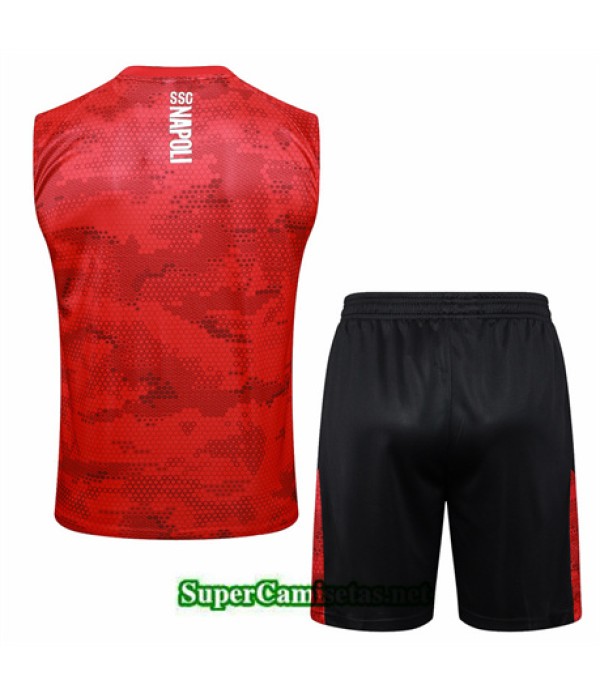 Tailandia Camiseta Kit De Entrenamiento Napoli Sin Mangas Rojo 2024 2025