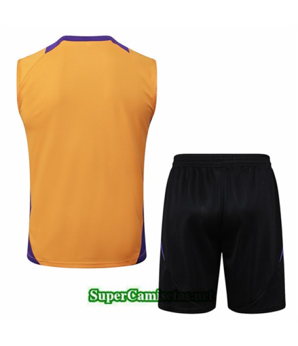 Tailandia Camiseta Kit De Entrenamiento Paris Saint Germain Sin Mangas Naranja 2024 2025