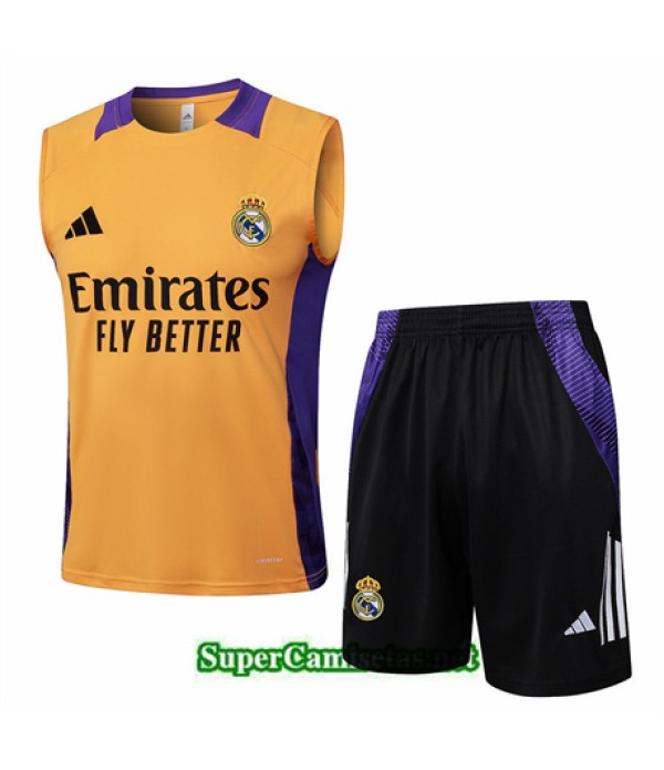 Tailandia Camiseta Kit De Entrenamiento Paris Saint Germain Sin Mangas Naranja 2024 2025