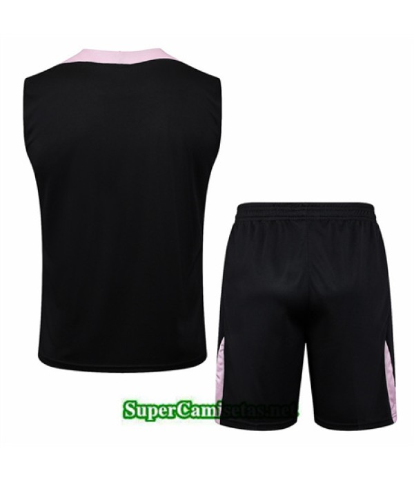 Tailandia Camiseta Kit De Entrenamiento Paris Saint Germain Sin Mangas Negro 2024 2025