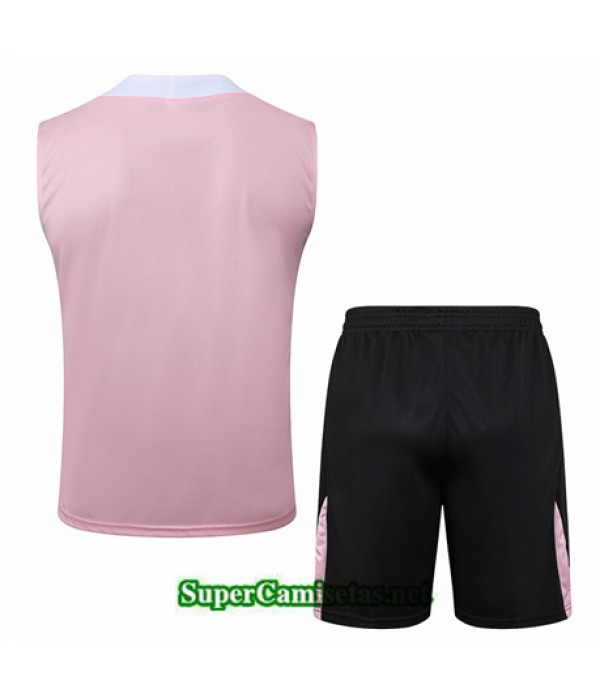 Tailandia Camiseta Kit De Entrenamiento Paris Saint Germain Sin Mangas Rosa 2024 2025