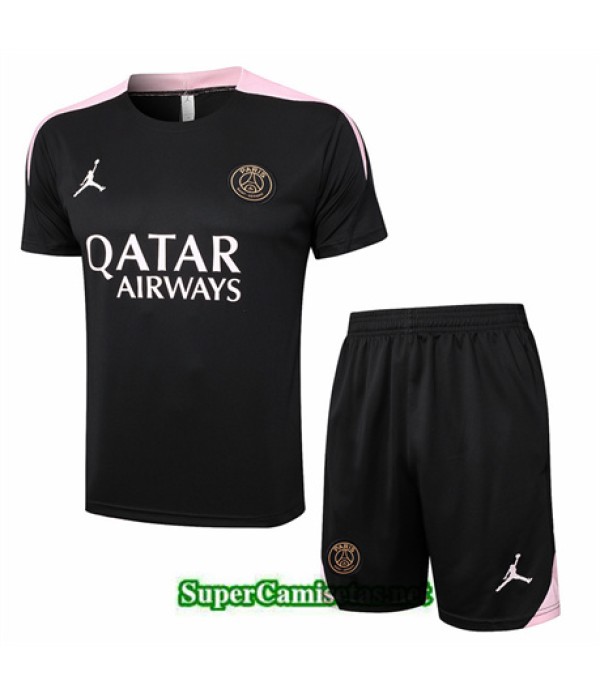 Tailandia Camiseta Kit De Entrenamiento Paris Saint Germain Negro 2024 2025