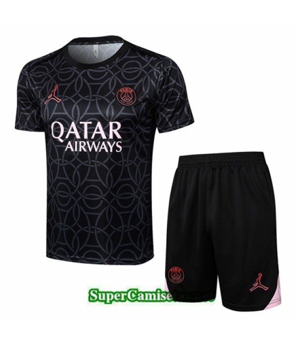 Tailandia Camiseta Kit De Entrenamiento Paris Saint Germain Negro 2024 2025