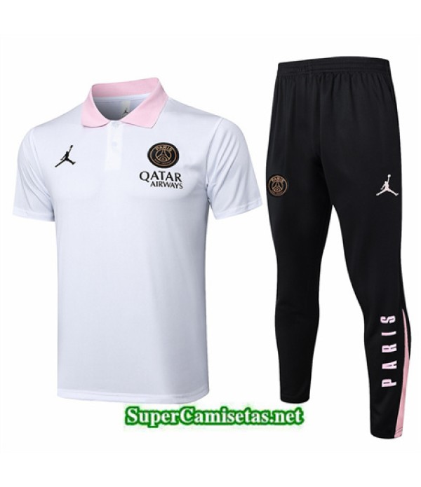 Tailandia Camiseta Kit De Entrenamiento Paris Saint Germain Polo Blanco 2024 2025