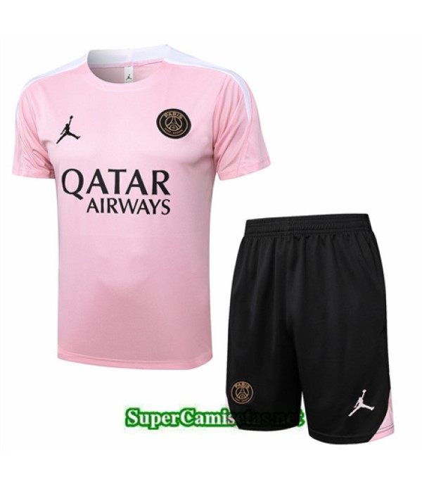 Tailandia Camiseta Kit De Entrenamiento Paris Saint Germain Rosa 2024 2025