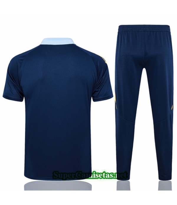Tailandia Camiseta Kit De Entrenamiento Real Madrid Polo Azul Real 2024 2025