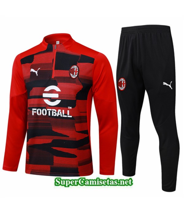 Tailandia Chándal Ac Milan Niño Rojo 2024 2025