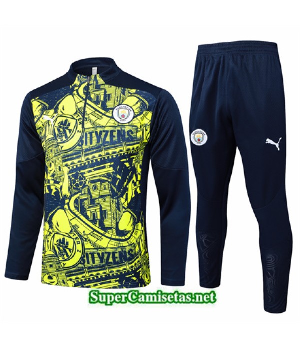 Tailandia Chándal Manchester City Niño Amarillo 2024 2025