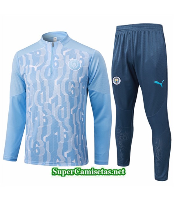 Tailandia Chándal Manchester City Niño Azul 2024 2025