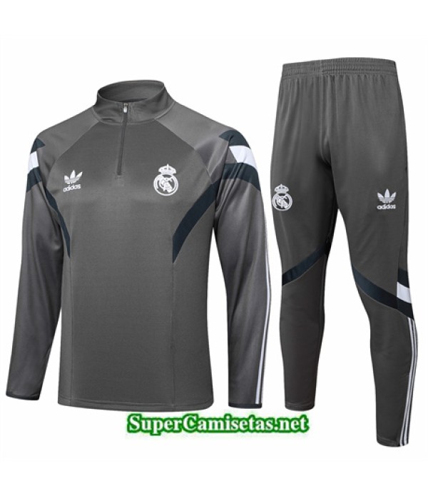 Tailandia Chándal Real Madrid Niño Gris 2024 2025